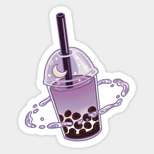 Taro Boba Milk Tea Space Sticker